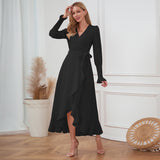Women Date Dress V-neck Dress Formal Dress