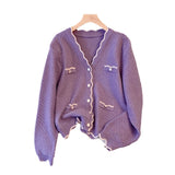 Women Knitwear Autumn and Winter V-neck Sweater Female Loose Knitted Cardigan