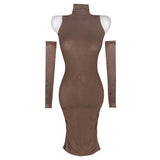 Women Dresses Turtleneck Sleeveless Dress Hip Skirt Skirt Sexy