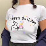 Women T-shirt Simple Printed T-shirt Top