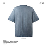 American vintage street T-shirt pure cotton retro men's and women's summer loose