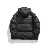 Unisex Winter Cotton Coat Zipper Decorations Hooded Cotton Coat Vintage Loose and Warm Cotton Coat