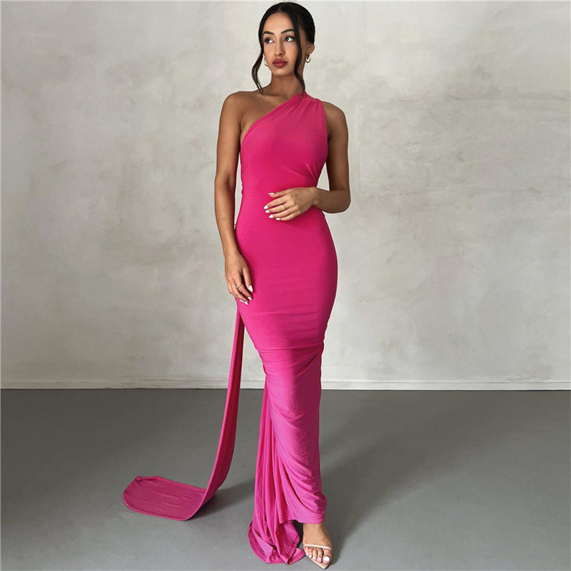 Women Dresses Summer Sexy Backless Sheath Slim-Fit Evening Dress Dress (Bla0420)