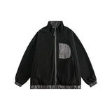 Unisex Jacket Vintage Double-Sided Men's Stand Collar Spring and Autumn Coat