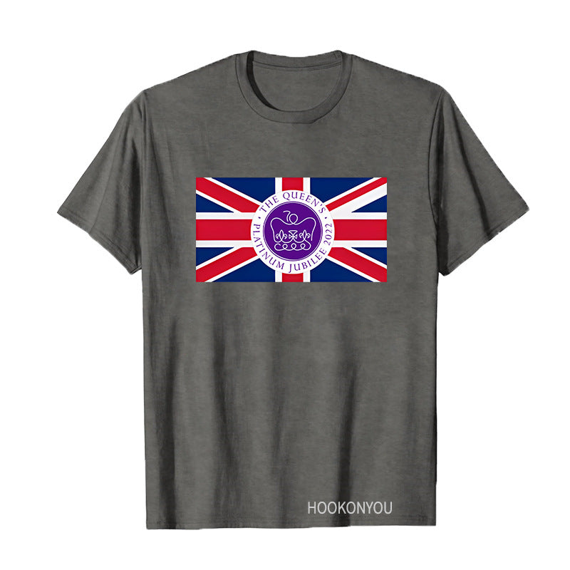 Inspired by Queen's Platinum Jubilee 2022 Elizabeth 70 Years T-shirt Printed round Neck