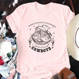 Denim Graphic T-Shirt Vintage Western