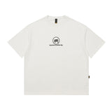 Men T Shirt Letter Patch Embroidered Crew Neck Hip Hop