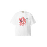 Mens T-shirts Saint Michael print vintage washed do old short sleeves