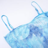 Women Dresses Tie-Dyed Suspenders Dress Element Dress