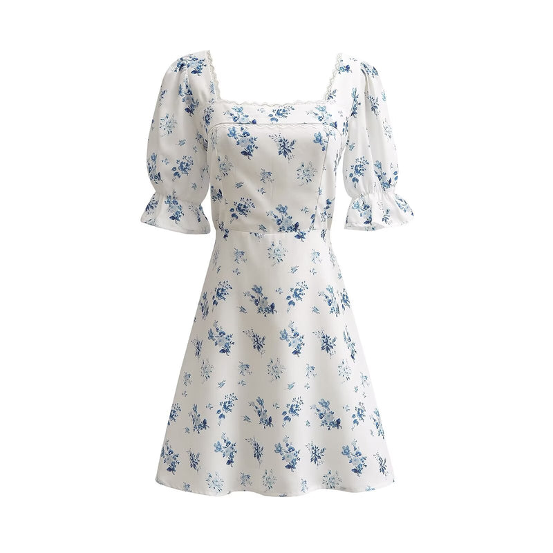 Women Dresses Summer Lace Dress Short Skirt (Xds0414)