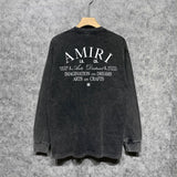 Amiri Long Sleeve Shirt Vintage T Shirt Washed and Worn Vintage Long Sleeve T-shirt
