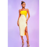 Women Evening Dress Slit Bandage Dress