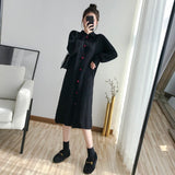 Women Knitwear Autumn and Winter Long Knitted Dress Sweater