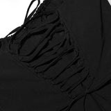 Women Dresses Sexy Lacing Slim Fit Skirt Sling Dress (Bla0420)