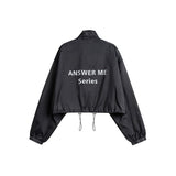 Unisex Jacket Stand Collar Jacket Sun Protection Top Women's Short Sports Jacket