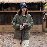 Unisex Jacket Vintage Coat Men's and Women's Loose Multi-Pocket Workwear Jacket