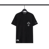 CHH Chrome Heart T Shirts Sanskrit Color Printing Loose Casual Crew Neck Short Sleeve T-Shirt