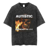 Autism Skeleton Meme T Shirt Funny Skull Men Women Fashion