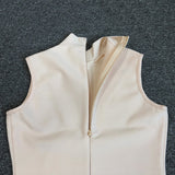 Women's Evening Dress Vest Dress Sleeveless Sheath Half Turtleneck Slim Fit Bandage One-Piece Dress Dress