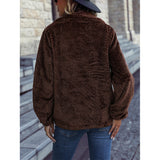 Women Trench Coat Autumn Lapel Long Sleeve Mercerized Zipper Mid-Length Babe Cashmere Casual Jacket