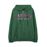 Men Hoodie Embroidery Zipper Cardigan Sweater