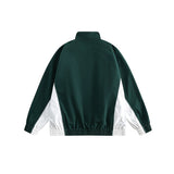 Unisex Jacket Spring and Autumn Vintage Sports Jacket for Men and Women Couple Splicing Coat