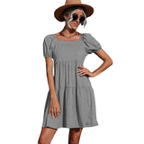 Women Dress Knitted Square Collar Dress