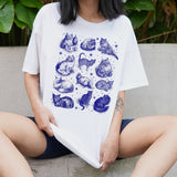 Cats Stars Printed T Shirt Letter Funny Quetes Printing