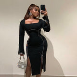 Women Dresses Sheath Dress Sexy Slim Fit Long Dress