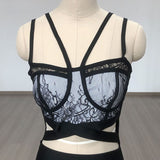 Women Evening Dress Sexy Strap Lace Dress Bandage Dress