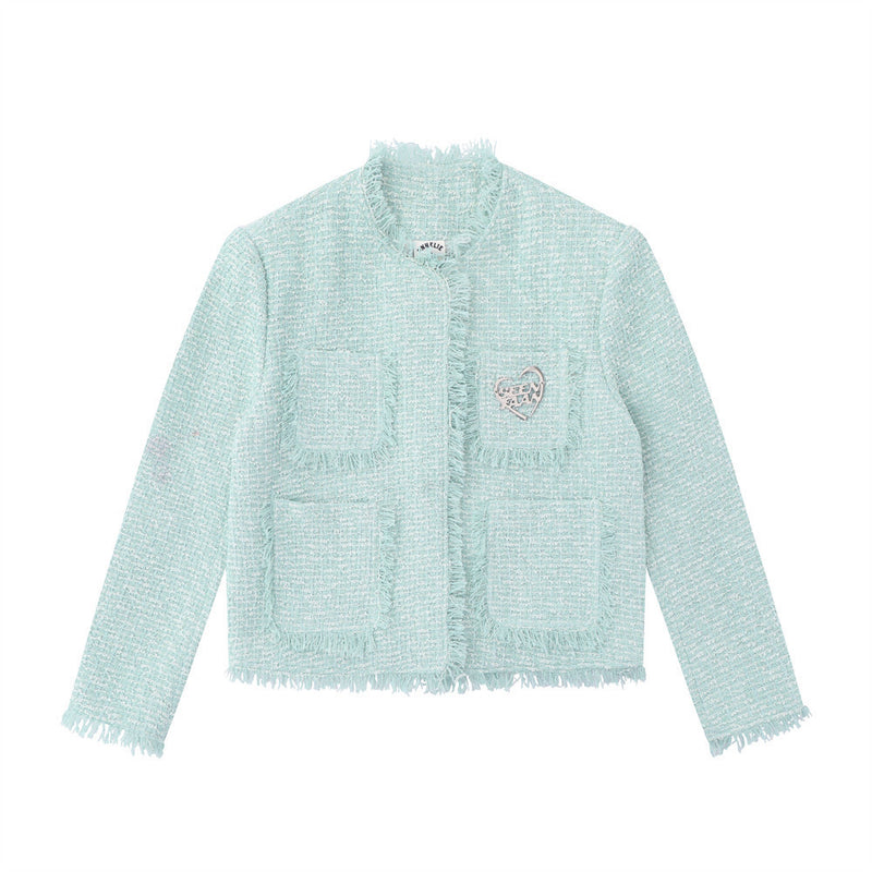 Women Jacket Autumn and Winter Loose Multi-Pocket Solid Color Burr Cardigan Top