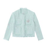 Women Jacket Autumn and Winter Loose Multi-Pocket Solid Color Burr Cardigan Top