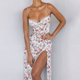 Women Dresses Sexy Suspenders Floral Dress Autumn Dress