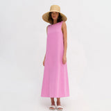 Women Dress Spring Vest Skirt Women Loose round Neck Dress