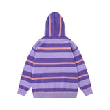 Unisex Sweater Autumn Striped Hooded Stitching Sweater