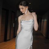 Women Dresses Spring and Summer Sexy Split Backless Sling Dress