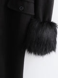 Women Woolen Coat Hepburn Woolen Coat Winter Mid-Length Overcoat
