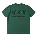 Men T Shirt Vintage Letter Print Casual Short Sleeve T-shirt