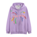 Men Hoodie Dopamine Candy Color Sweet Cool Foam Printed Hooded Sweater