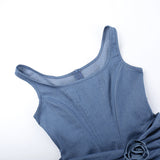 Women Dresses Spring Short Skirt Denim Dress (Csm202403)