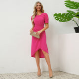 Women Date Dress Spring/Summer round Neck Dress