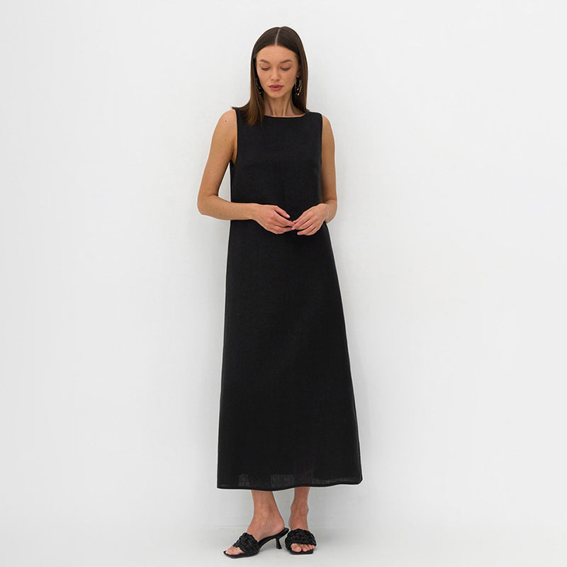 Women Dress Spring Vest Skirt Women Loose round Neck Dress