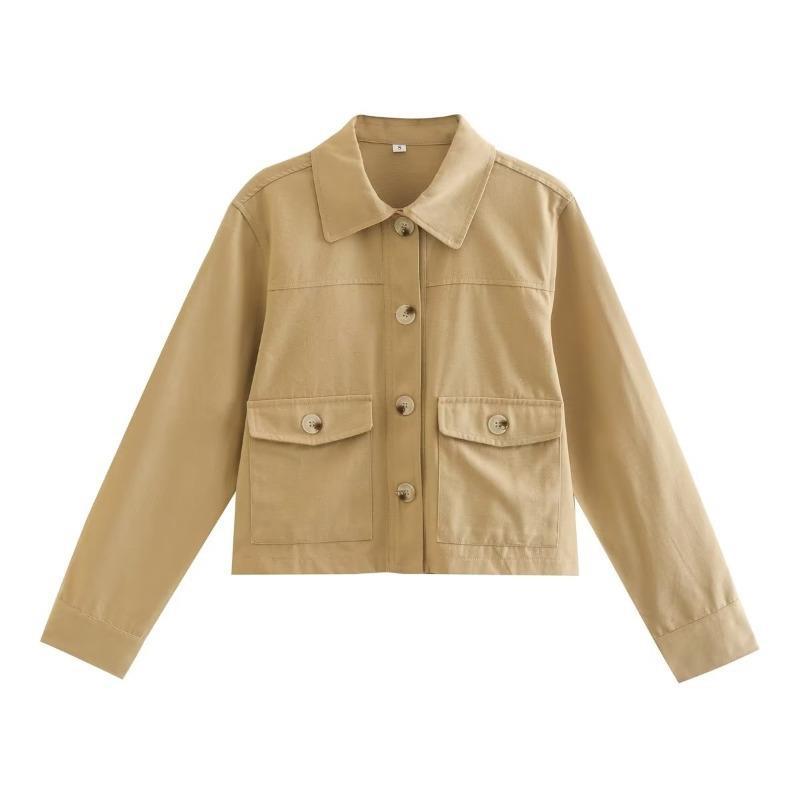 Women Jacket Autumn Motorcycle Short Jacket Vintage Top