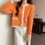 Women Knitted Cardigan Autumn and Winter Long Sleeve Knitted Cardigan Top