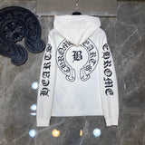 Chh Chrome Hearts Hoodie horseshoe Sanskrit LOGO print casual hooded sweater