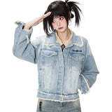 Women Jacket Multi-Pocket Denim Clothing Women's Autumn Denim Jacket Coat
