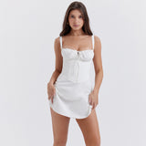 Women Dresses Sexy Lacing Slim Fit Skirt Sling Dress (Bla0420)