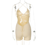 Women Jumpsuit Summer Sexy Backless Slim Fit Sleeveless Jumpsuit