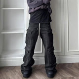 MIJKO Men Vintage Pants MIJKO RICK trousers men's and women's same wide tube wide feet trendy jeans