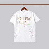 Gallery Dept T Shitrs Summer Vintage Splash-Ink Letter T-shirt Short Sleeve Men